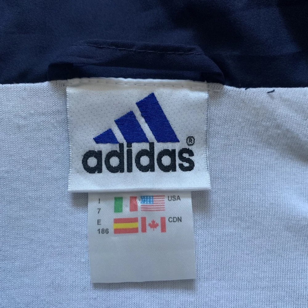 Adidas Track Jacket Mens 42/44 Large Full Zip Powder Blue Long Sleeve - Picture 8 of 10